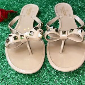 Valentino Garavani - Rockstud PVC Flat Thong Sandals